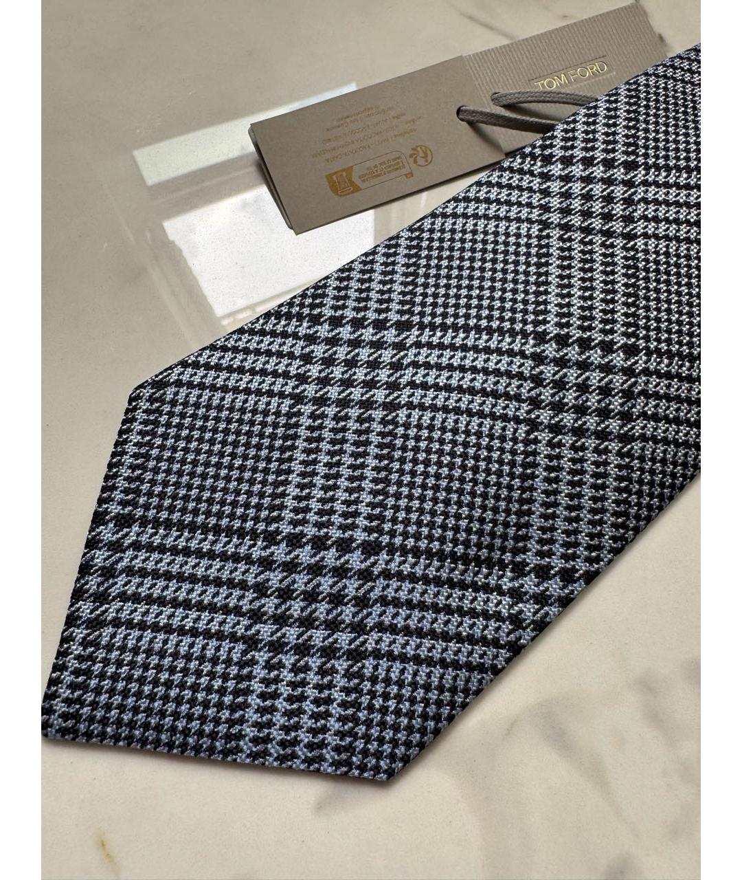 TOM FORD Голубой шелковый галстук, фото 2