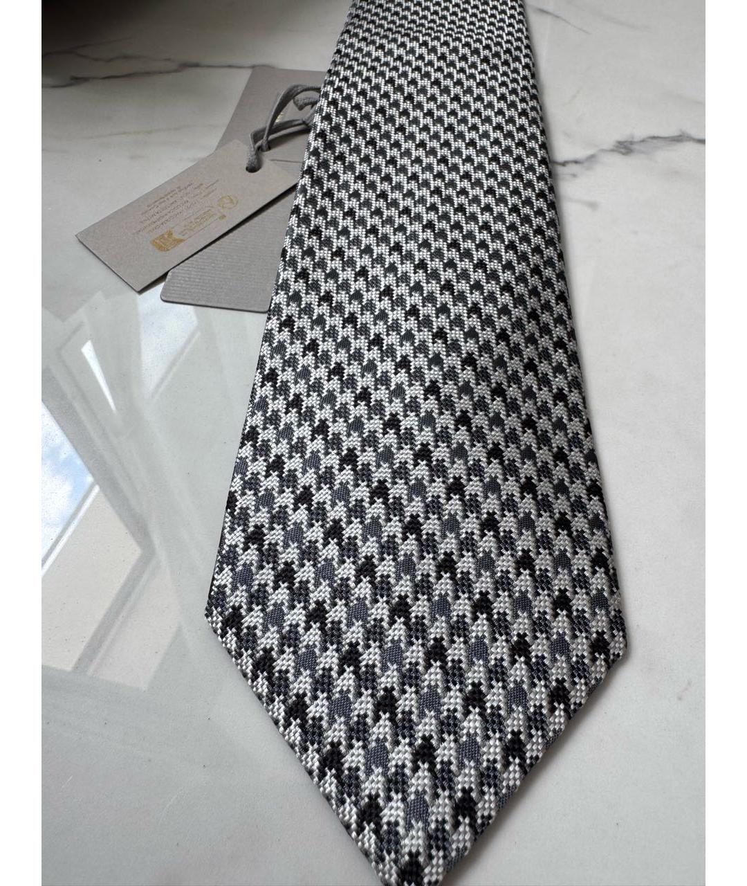 TOM FORD Серый шелковый галстук, фото 6
