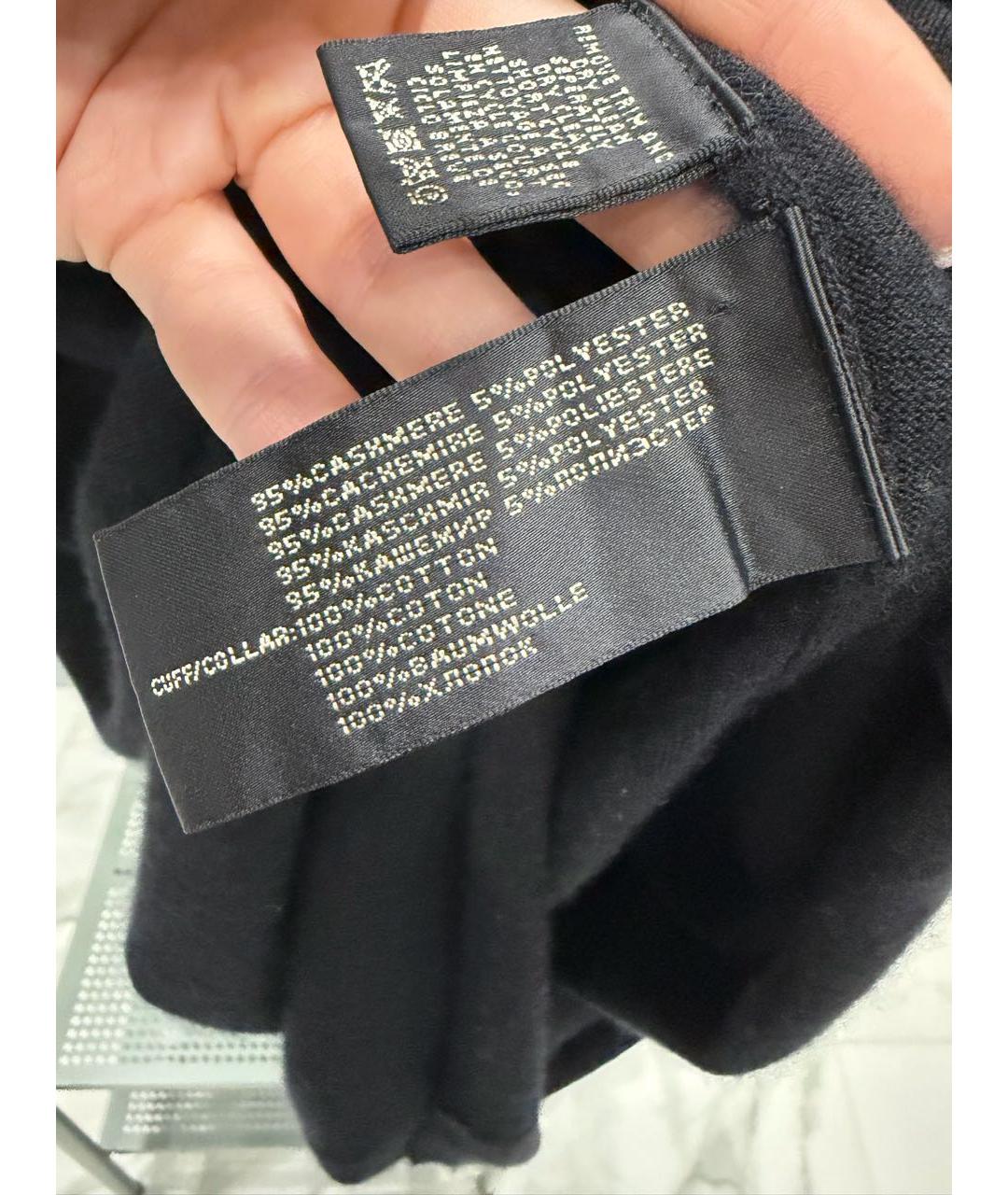 RALPH LAUREN Черное кашемировое повседневное платье, фото 4