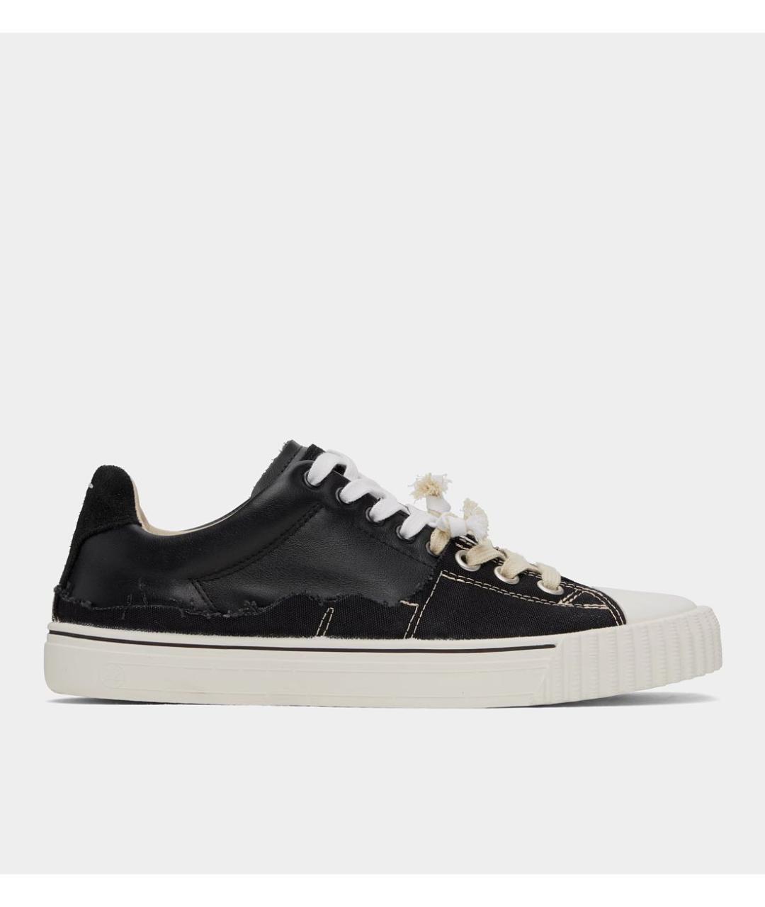 MAISON MARGIELA Черные кожаные кеды, фото 5