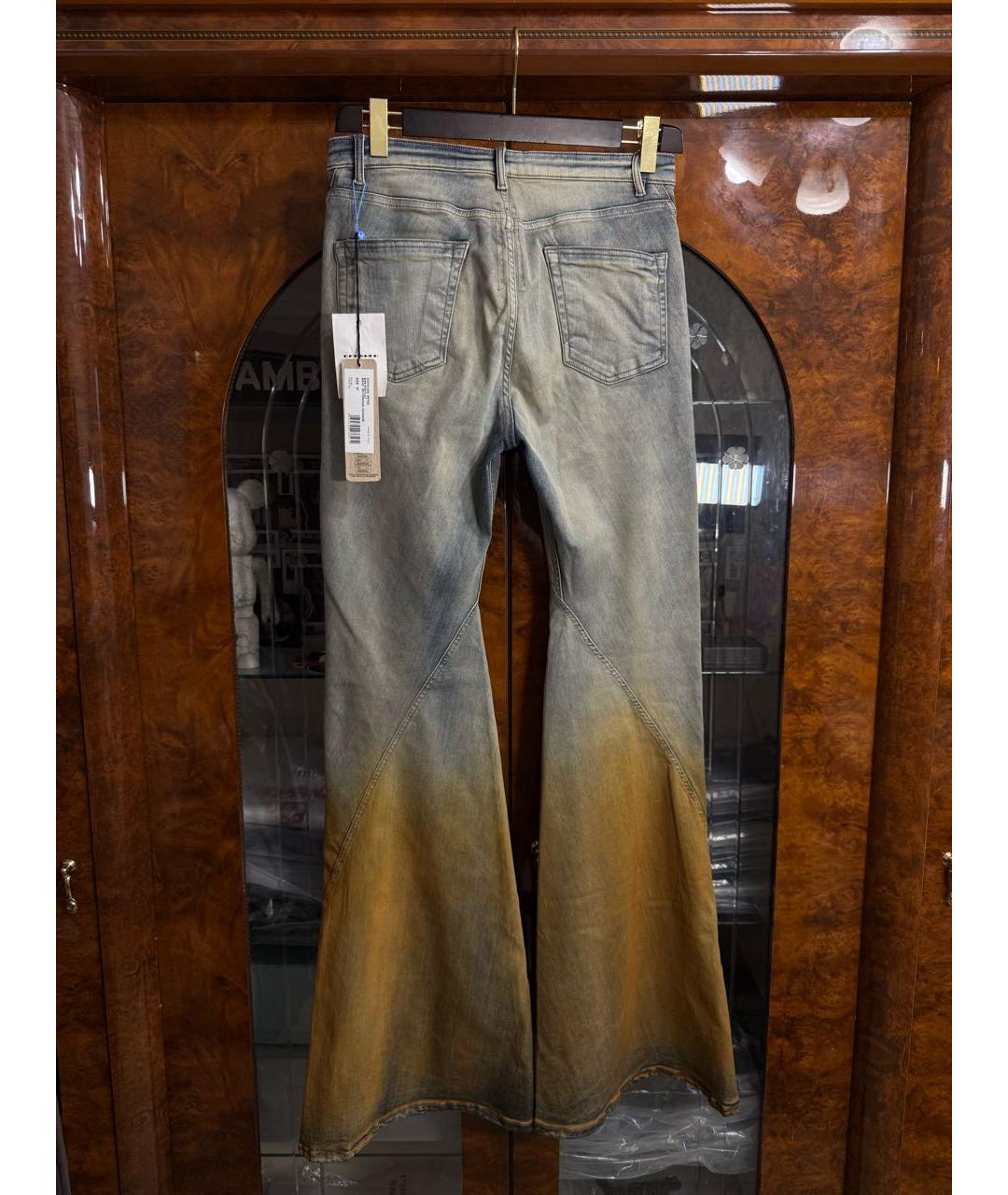 RICK OWENS DRKSHDW Серые хлопковые джинсы, фото 3