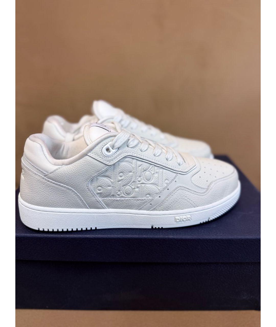 CHRISTIAN DIOR Белые кожаные низкие кроссовки / кеды, фото 9