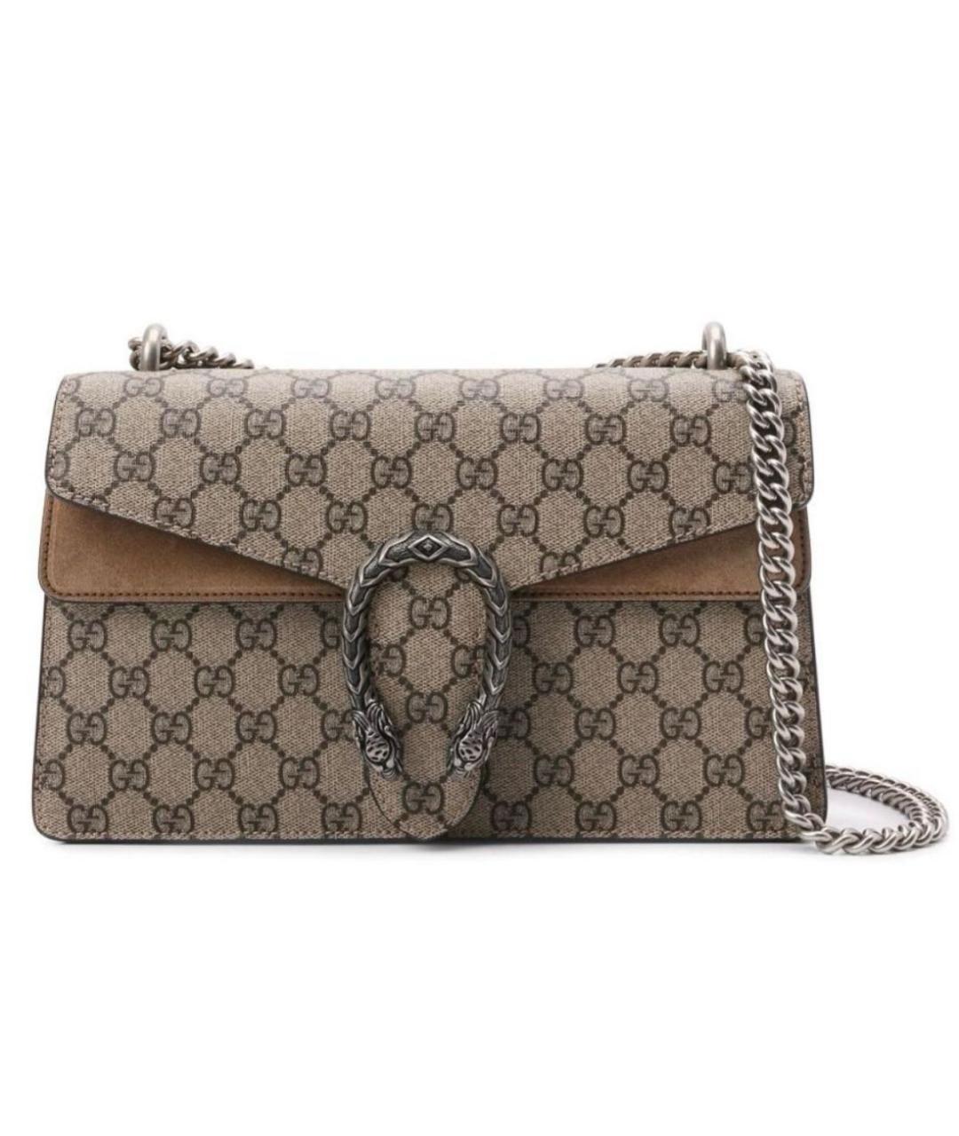 GUCCI Бежевая кожаная сумка через плечо, фото 1