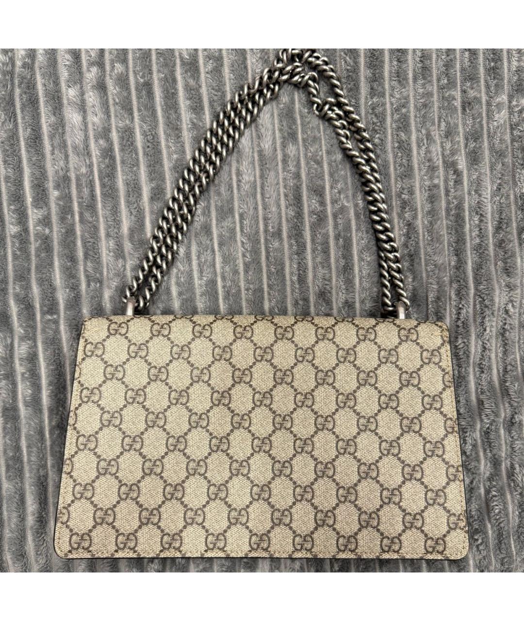 GUCCI Бежевая кожаная сумка через плечо, фото 3
