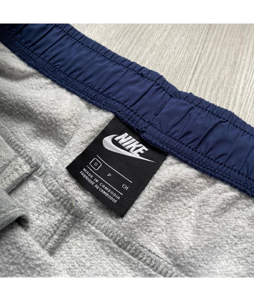 NIKE Серые хлопковые повседневные брюки, фото 3