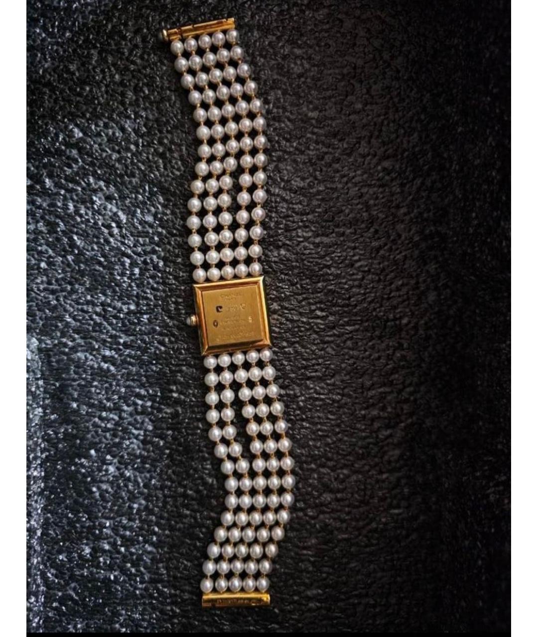 CHANEL Белые часы из желтого золота, фото 3