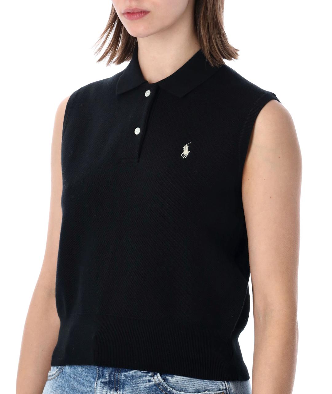 POLO RALPH LAUREN Черная хлопковая футболка, фото 3