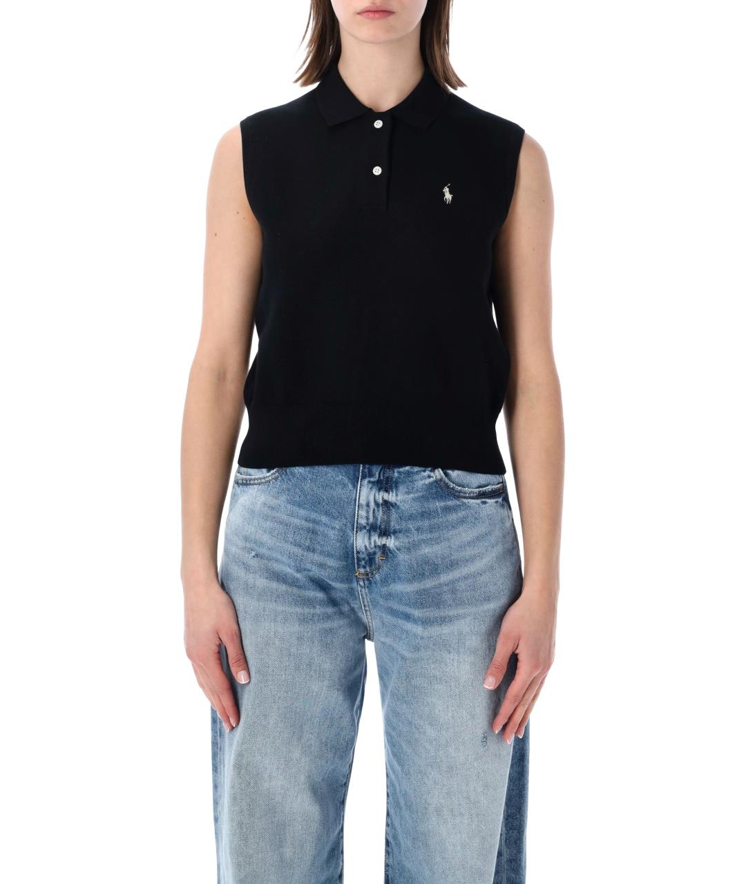 POLO RALPH LAUREN Черная хлопковая футболка, фото 1