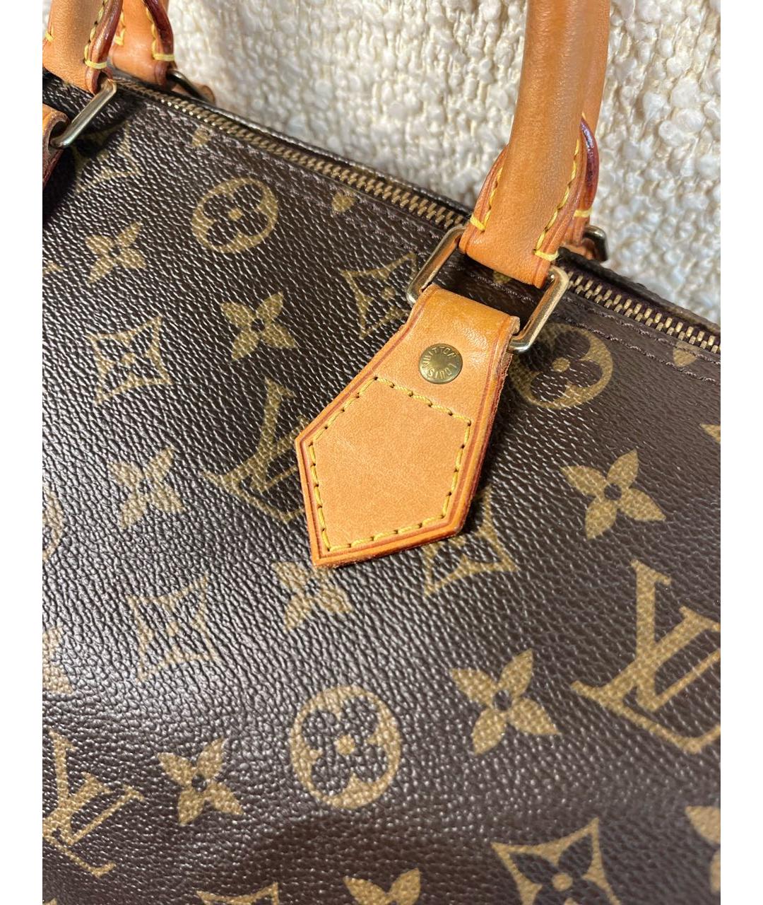 LOUIS VUITTON Коричневая сумка с короткими ручками, фото 8