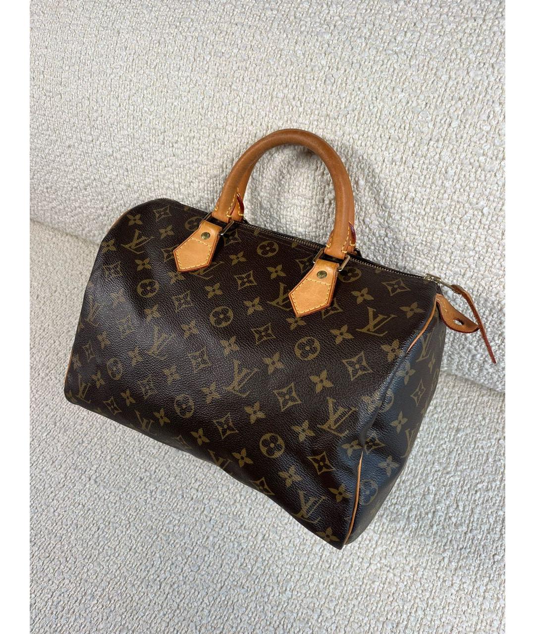 LOUIS VUITTON Коричневая сумка с короткими ручками, фото 5