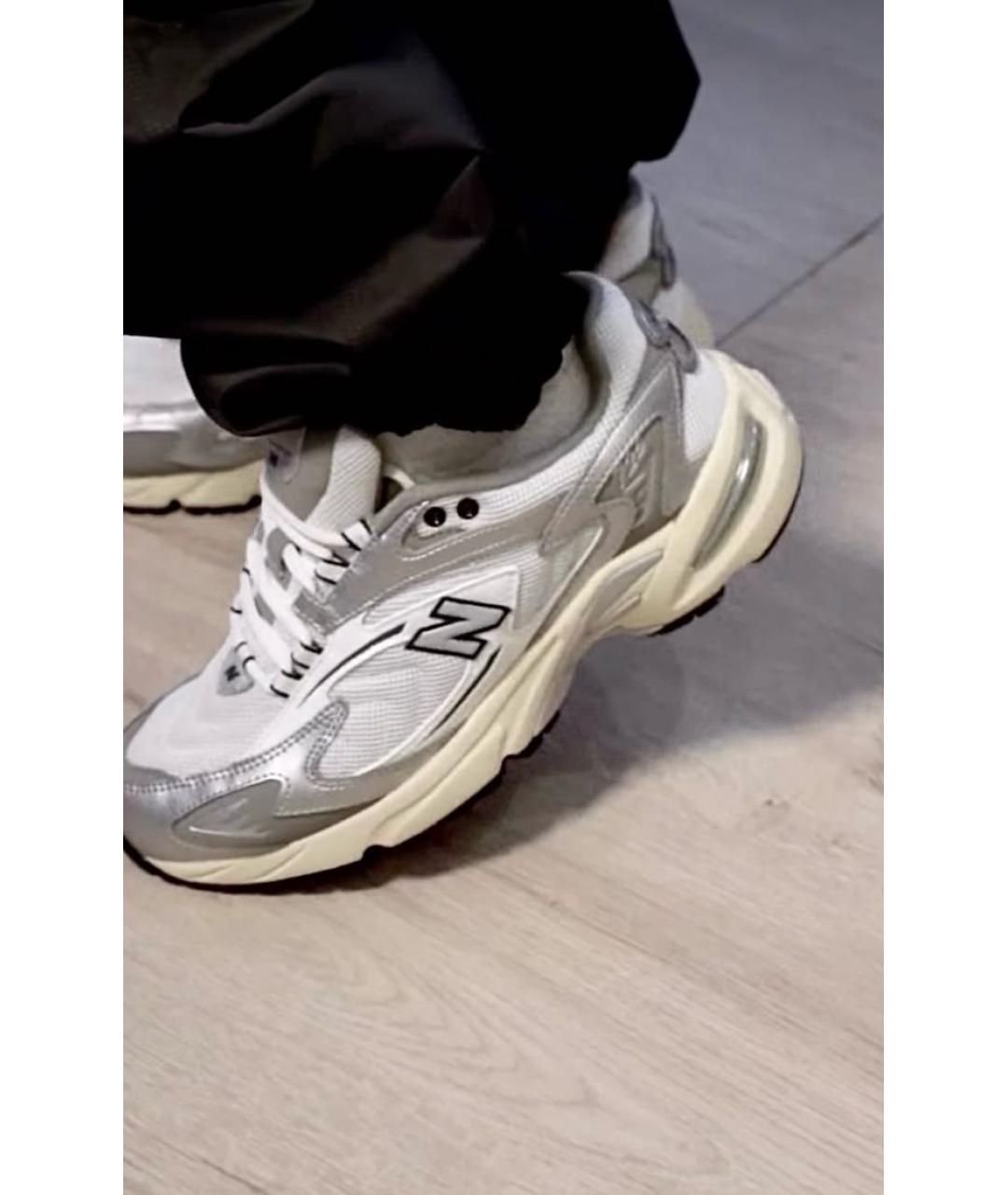 NEW BALANCE Белые кожаные низкие кроссовки / кеды, фото 5
