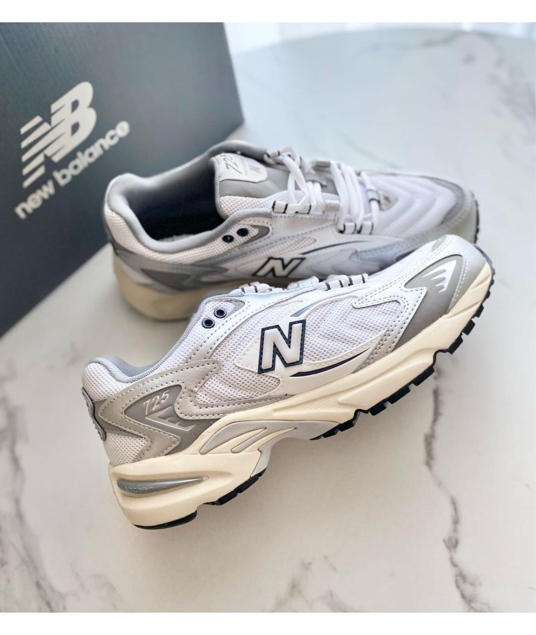 NEW BALANCE Белые кожаные низкие кроссовки / кеды, фото 4