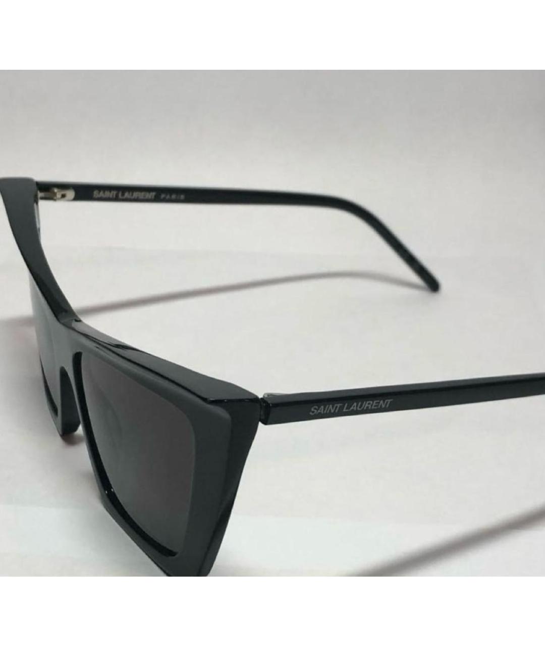 SAINT LAURENT Черные пластиковые солнцезащитные очки, фото 3