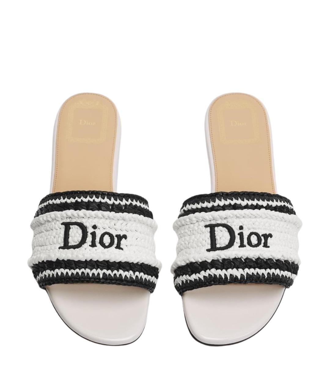 CHRISTIAN DIOR Белые синтетические сандалии, фото 2