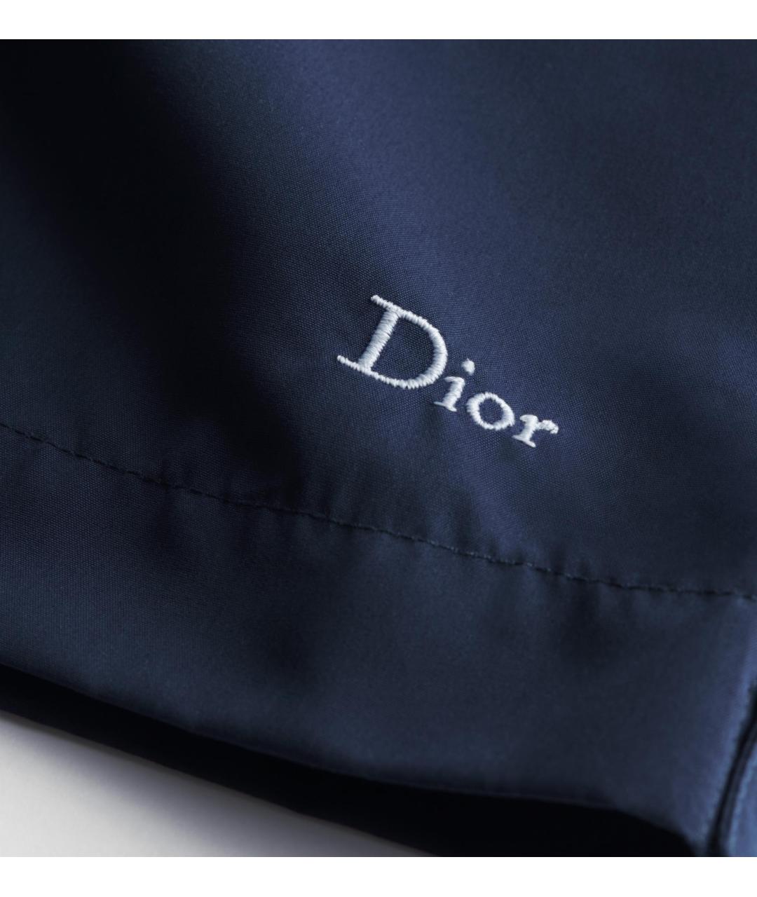 CHRISTIAN DIOR Синие синтетические шорты, фото 4