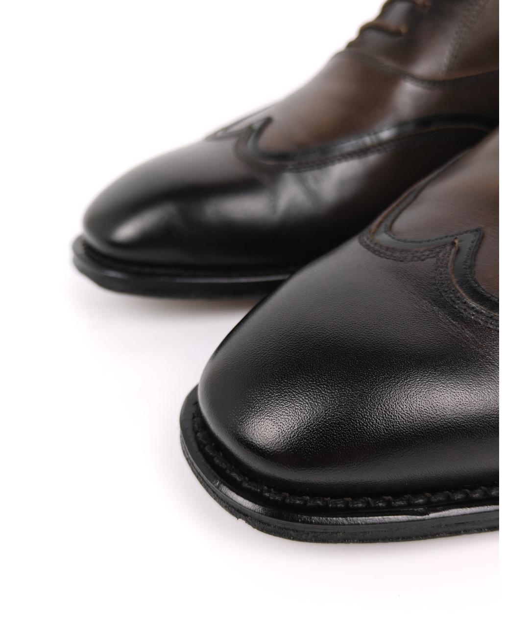 ZEGNA Коричневые кожаные туфли, фото 8