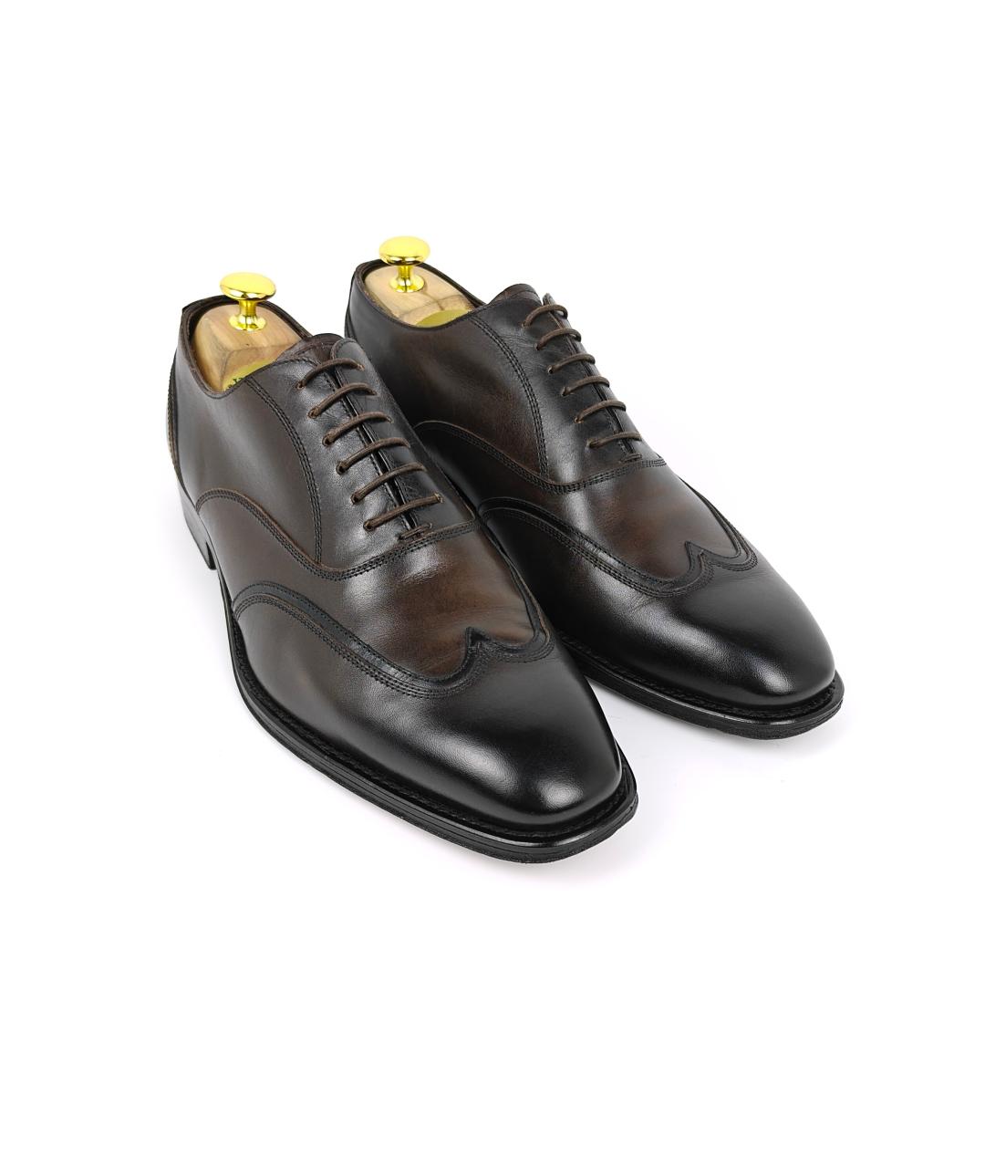 ZEGNA Коричневые кожаные туфли, фото 4