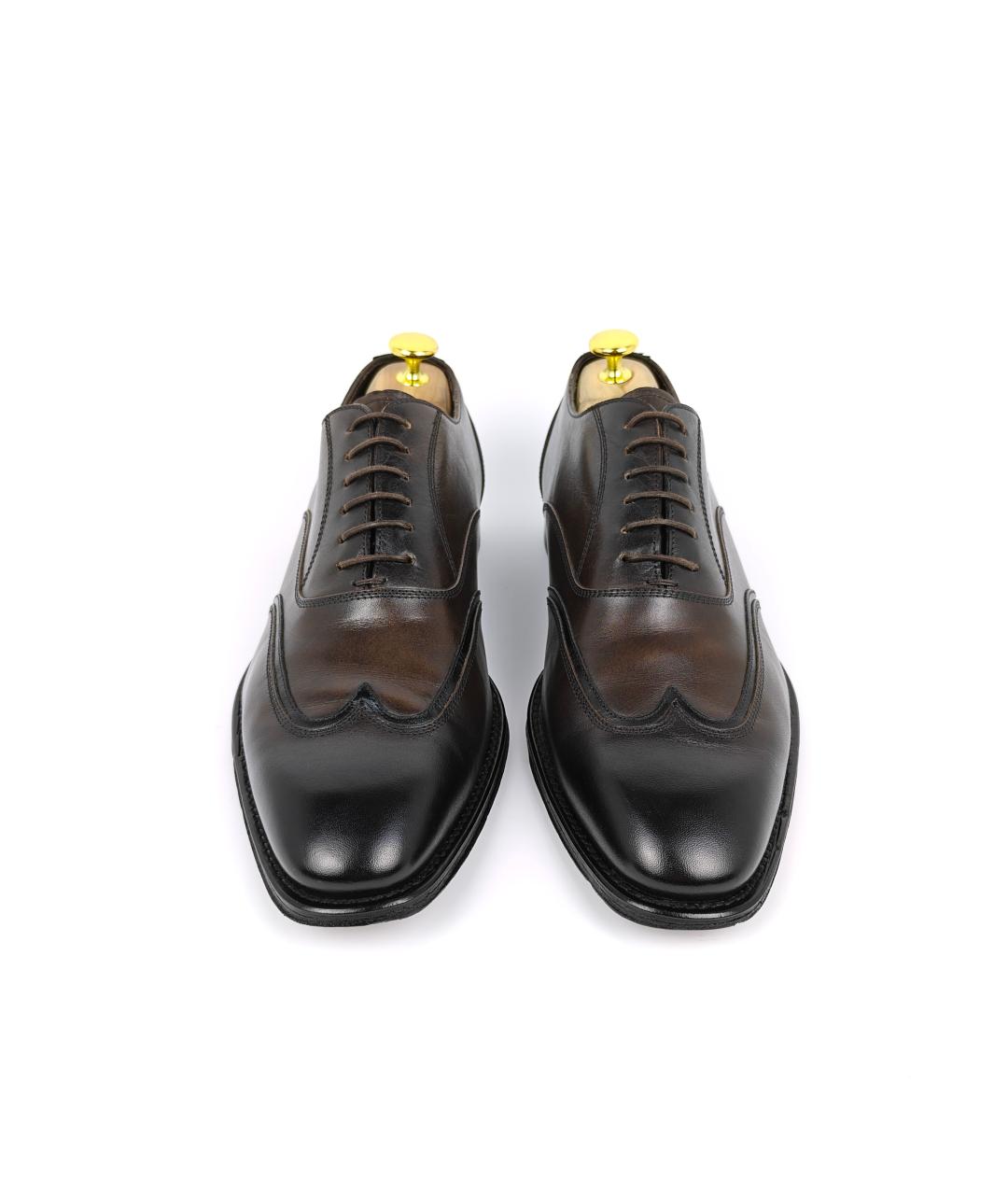 ZEGNA Коричневые кожаные туфли, фото 5