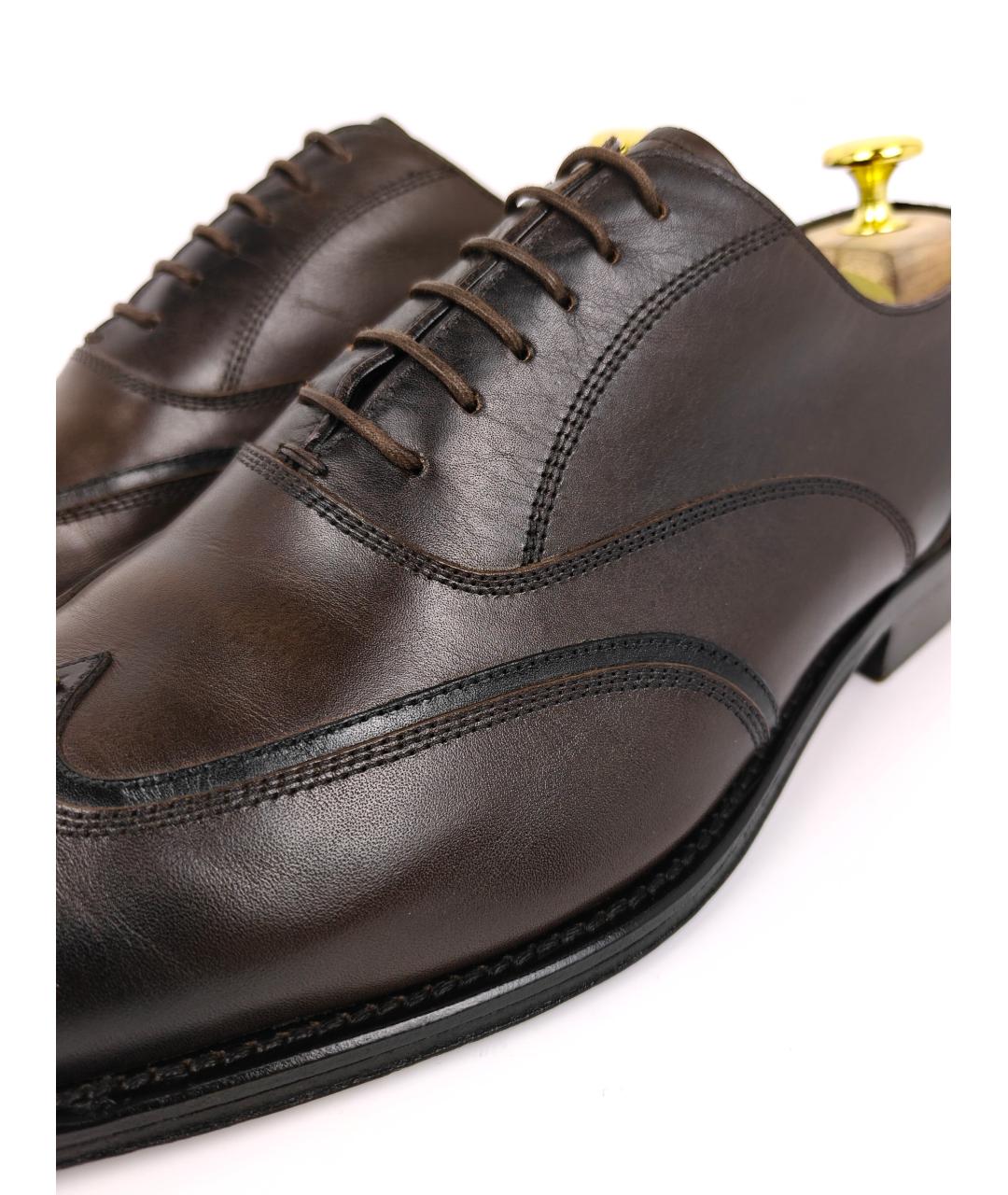 ZEGNA Коричневые кожаные туфли, фото 9