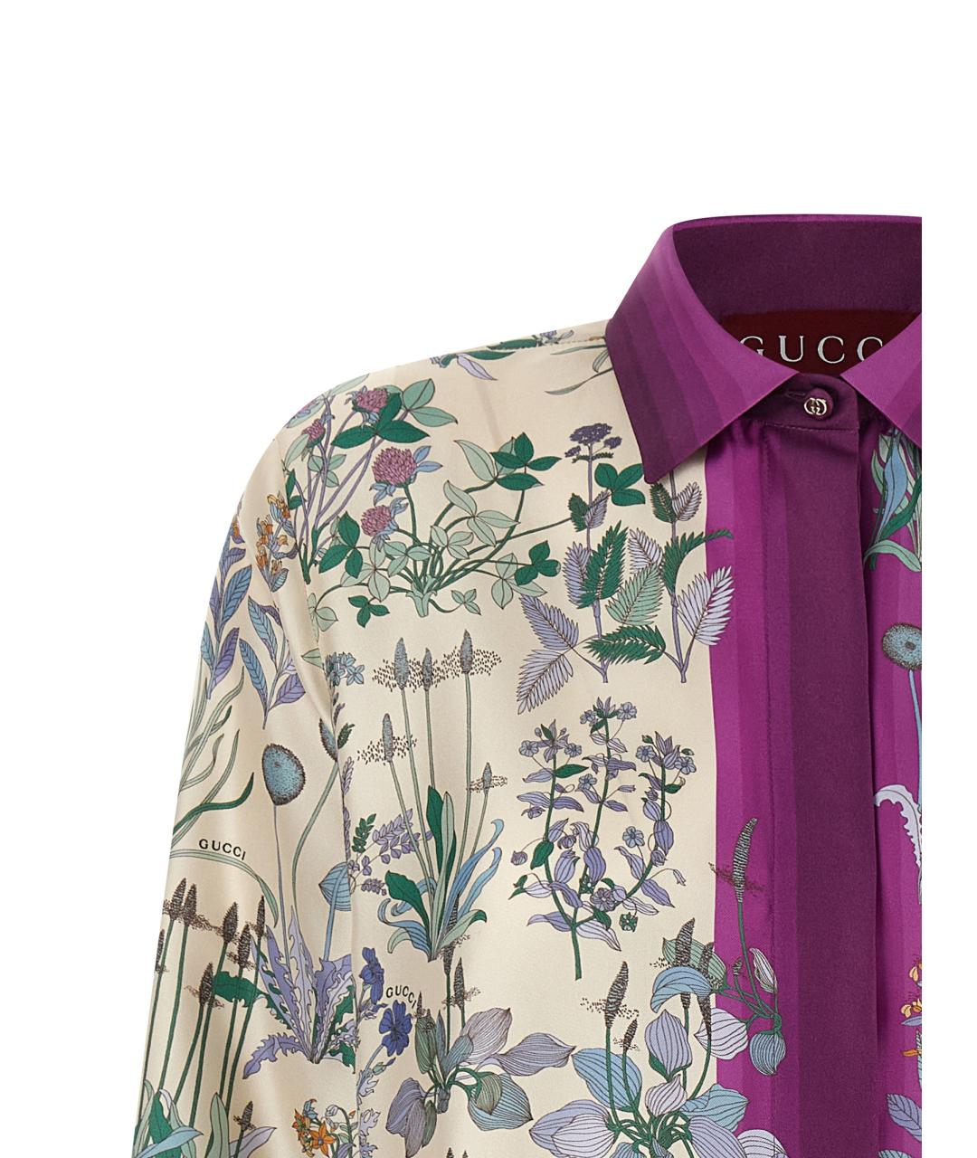 GUCCI Мульти шелковая блузы, фото 2