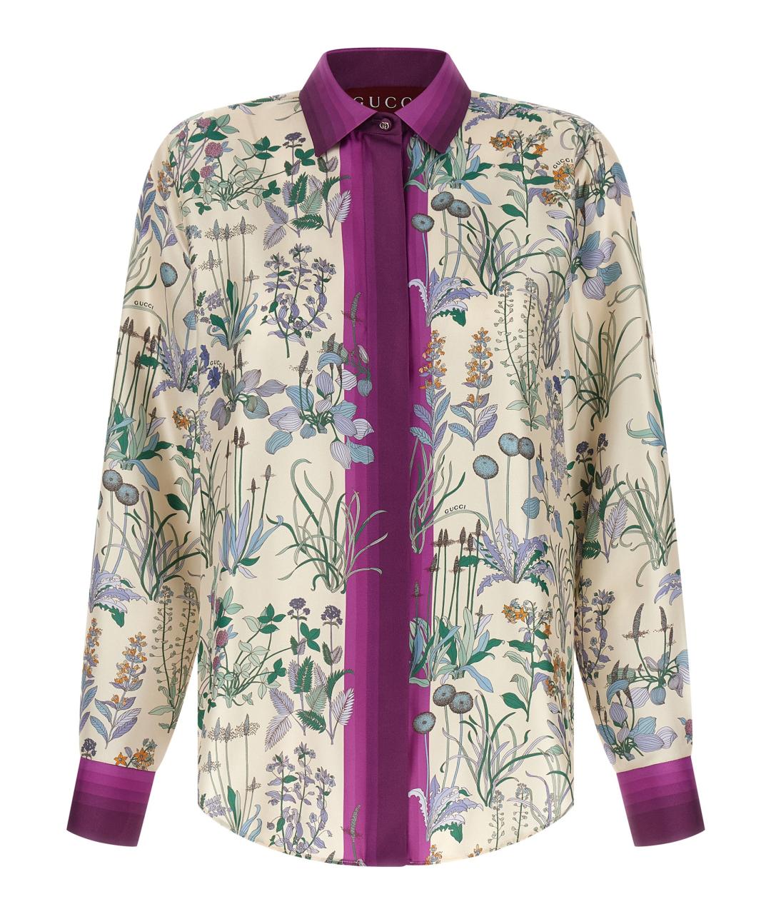 GUCCI Мульти шелковая блузы, фото 1