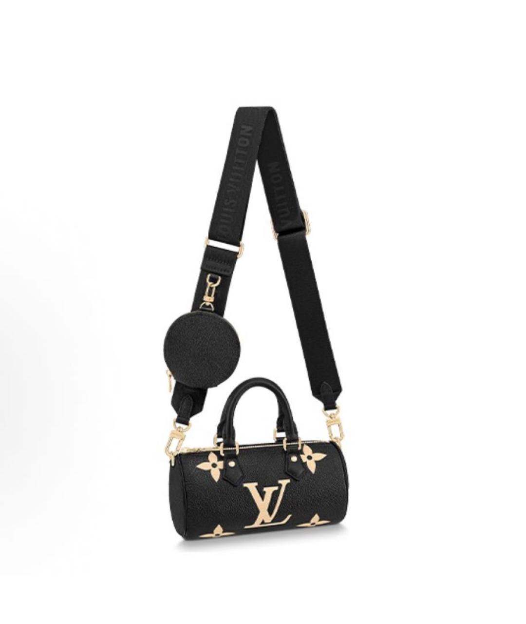 LOUIS VUITTON Черная кожаная сумка с короткими ручками, фото 2