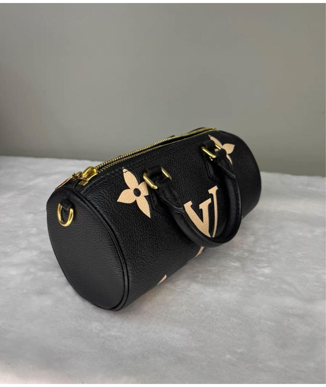 LOUIS VUITTON Черная кожаная сумка с короткими ручками, фото 7