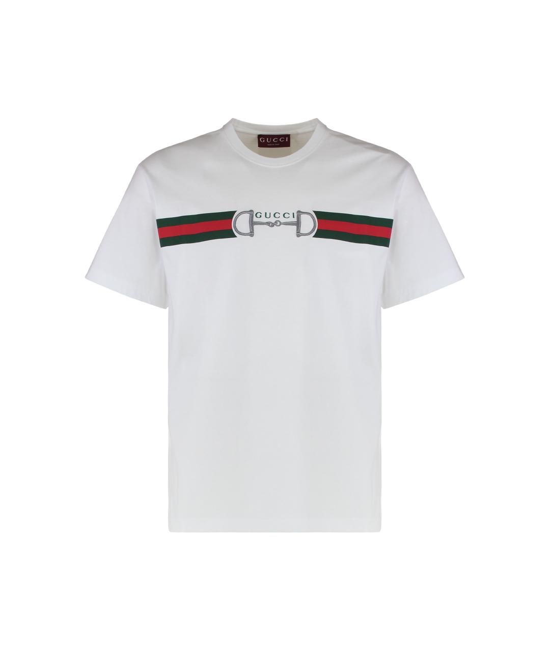 GUCCI Белая хлопковая футболка, фото 1