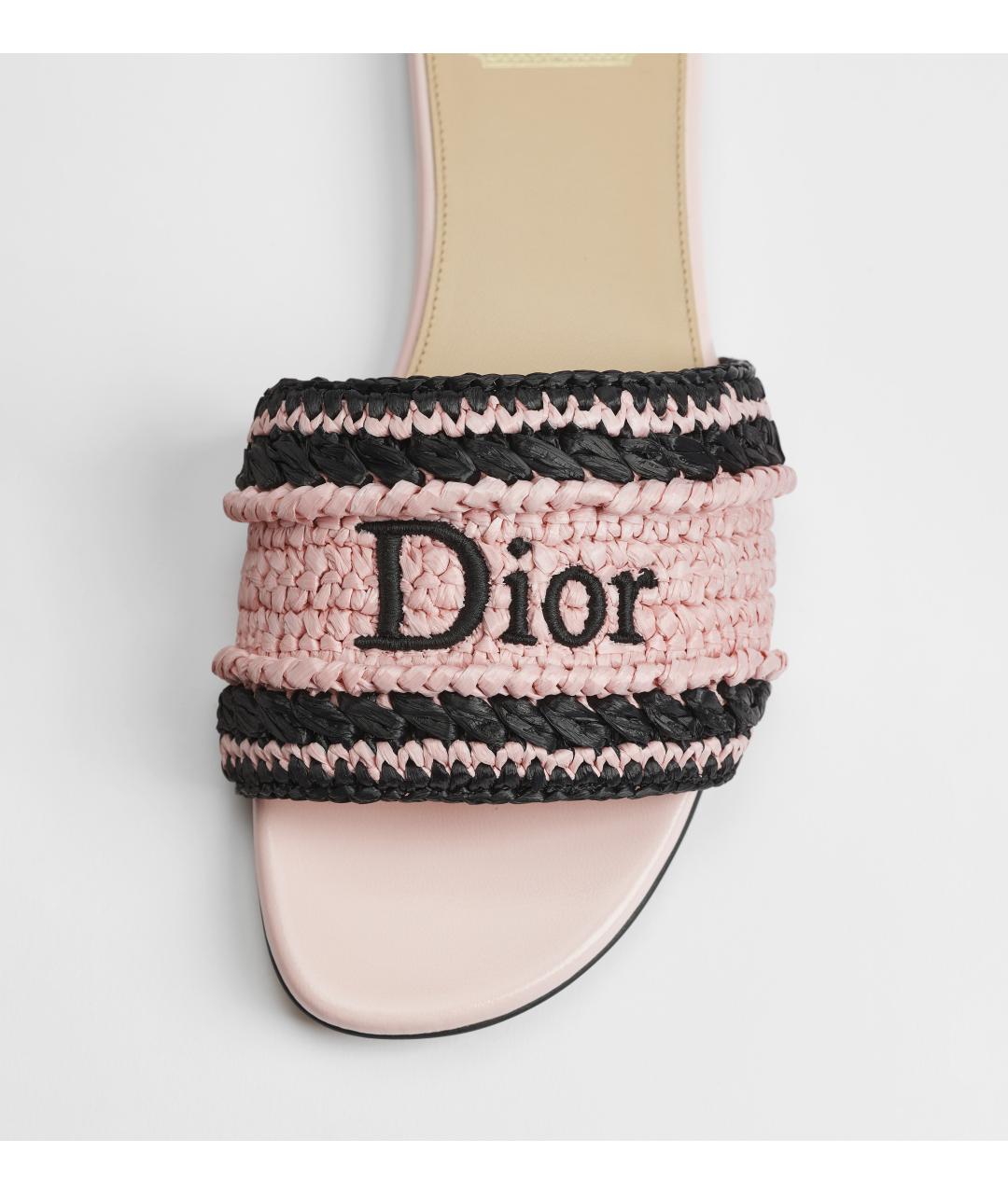 CHRISTIAN DIOR Розовые синтетические сандалии, фото 4
