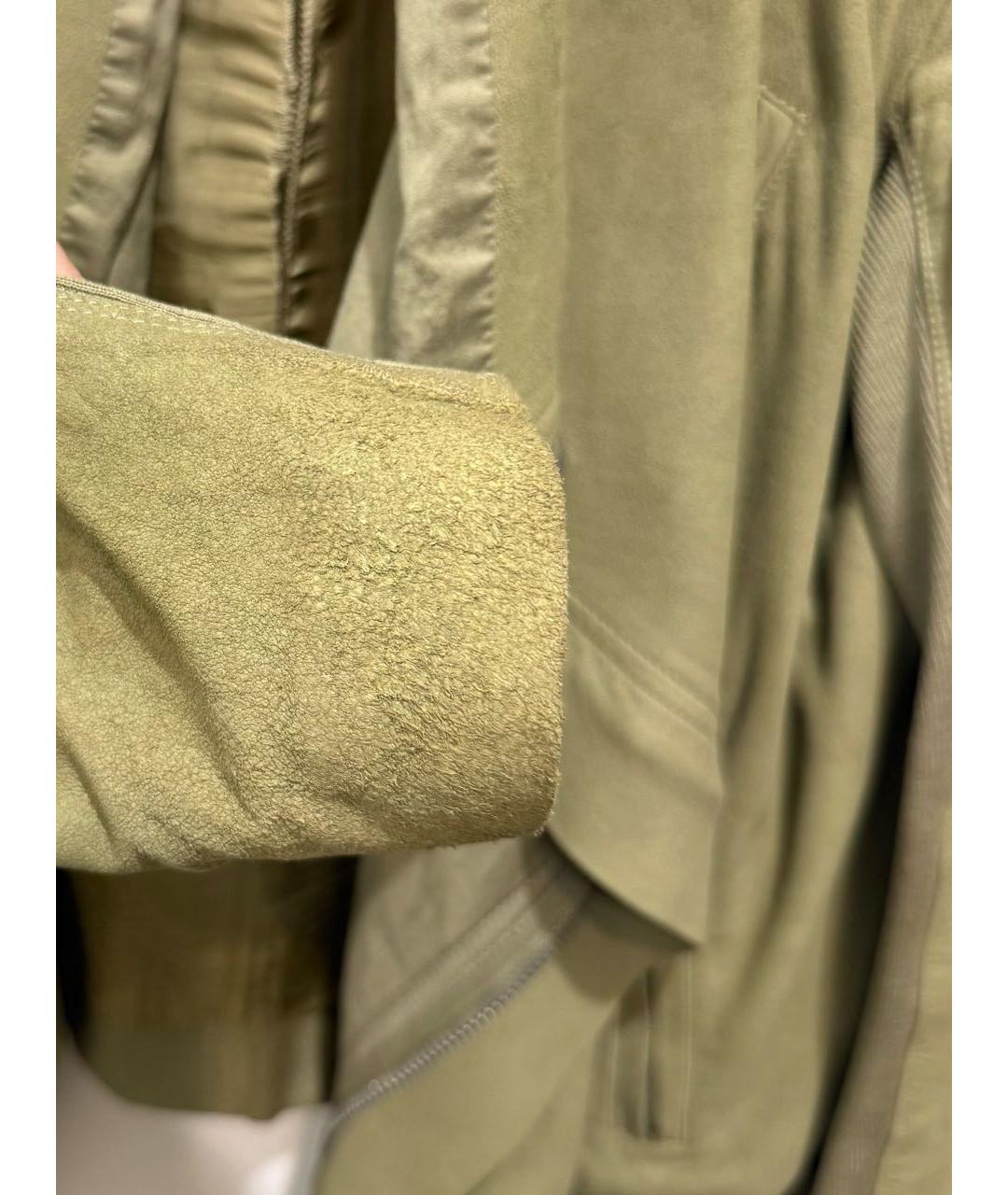 RICK OWENS Зеленая кожаная куртка, фото 5