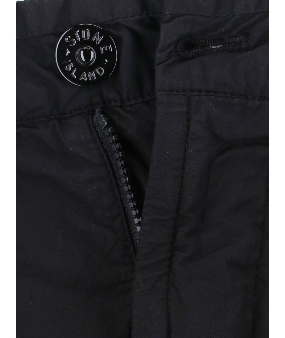 STONE ISLAND Черные хлопковые шорты, фото 5