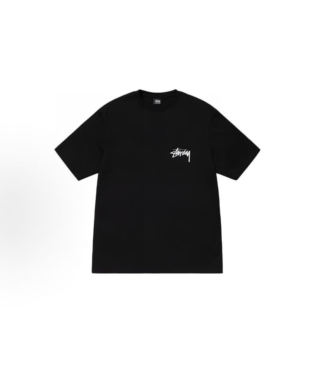 STUSSY Черная футболка, фото 4