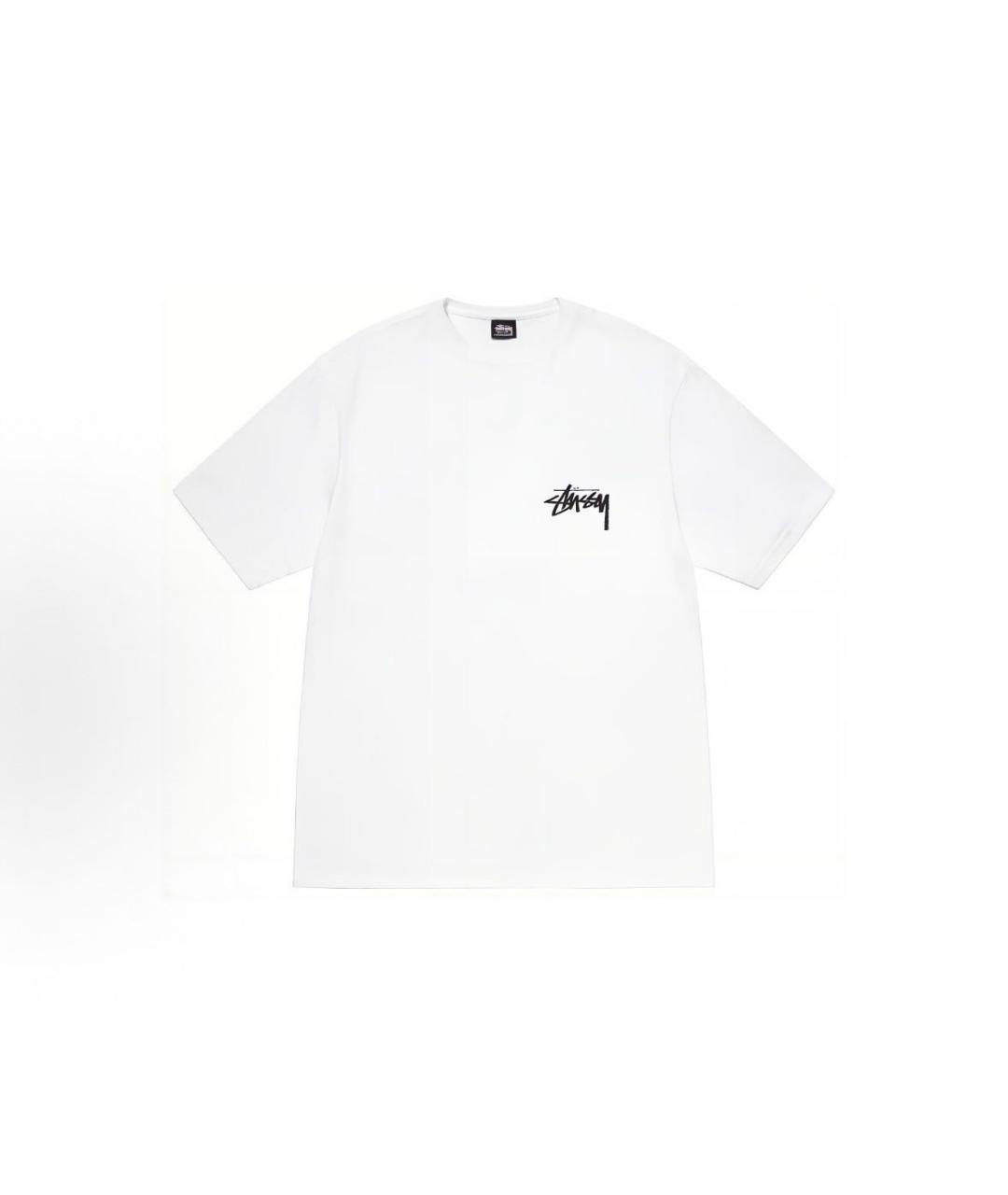 STUSSY Белая футболка, фото 4