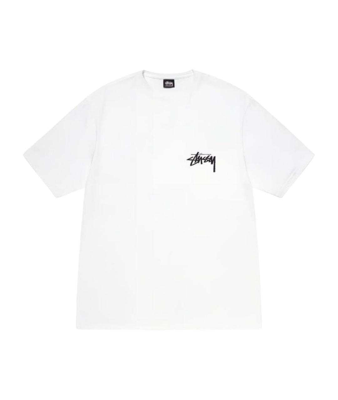 STUSSY Белая футболка, фото 1