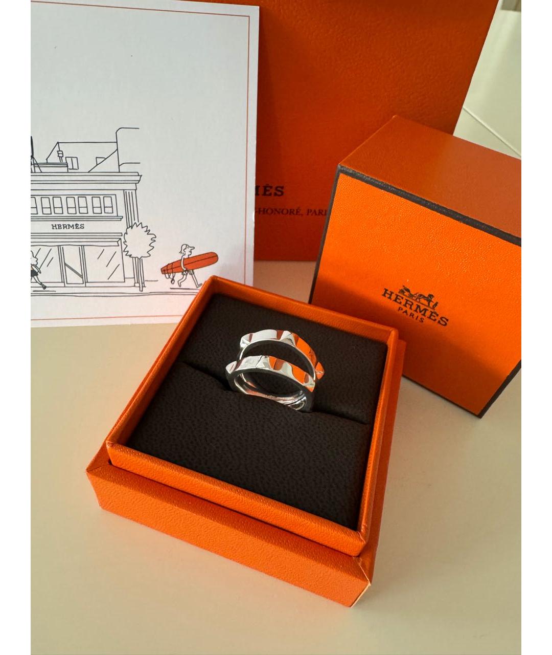 HERMES Серебряное серебряное кольцо, фото 2