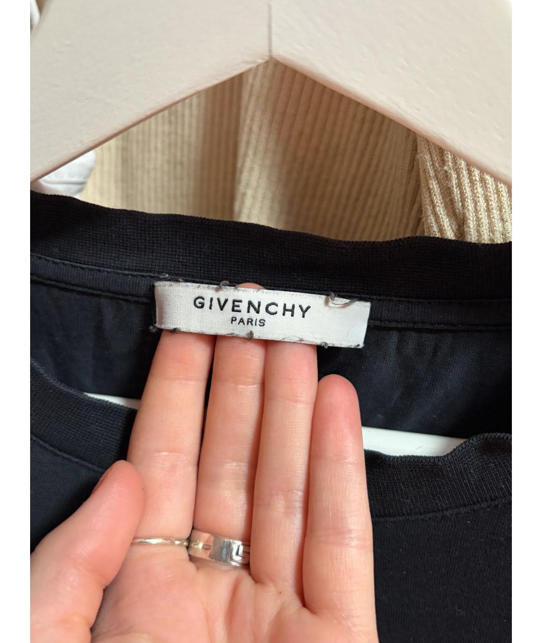 GIVENCHY Черная хлопковая футболка, фото 2