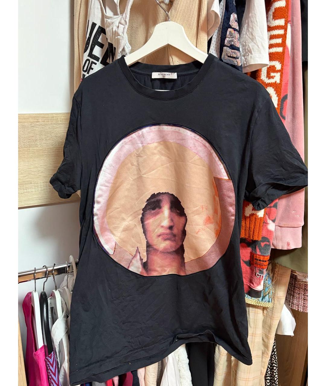 GIVENCHY Черная хлопковая футболка, фото 6