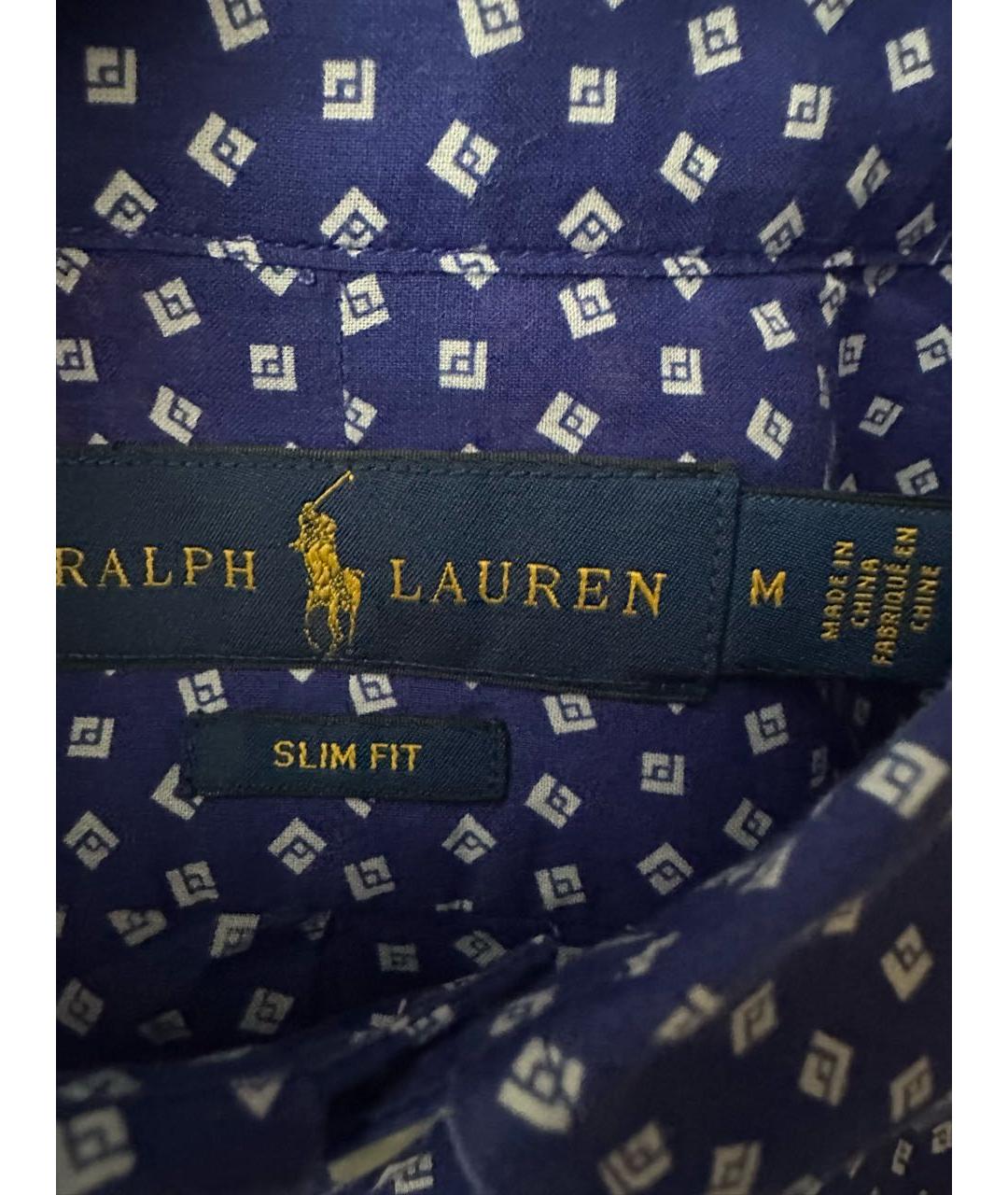 POLO RALPH LAUREN Синяя хлопковая кэжуал рубашка, фото 5