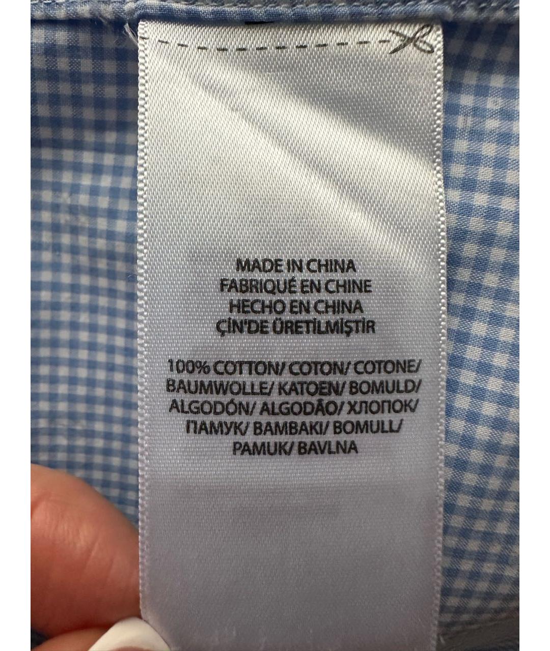 POLO RALPH LAUREN Голубая хлопковая кэжуал рубашка, фото 6