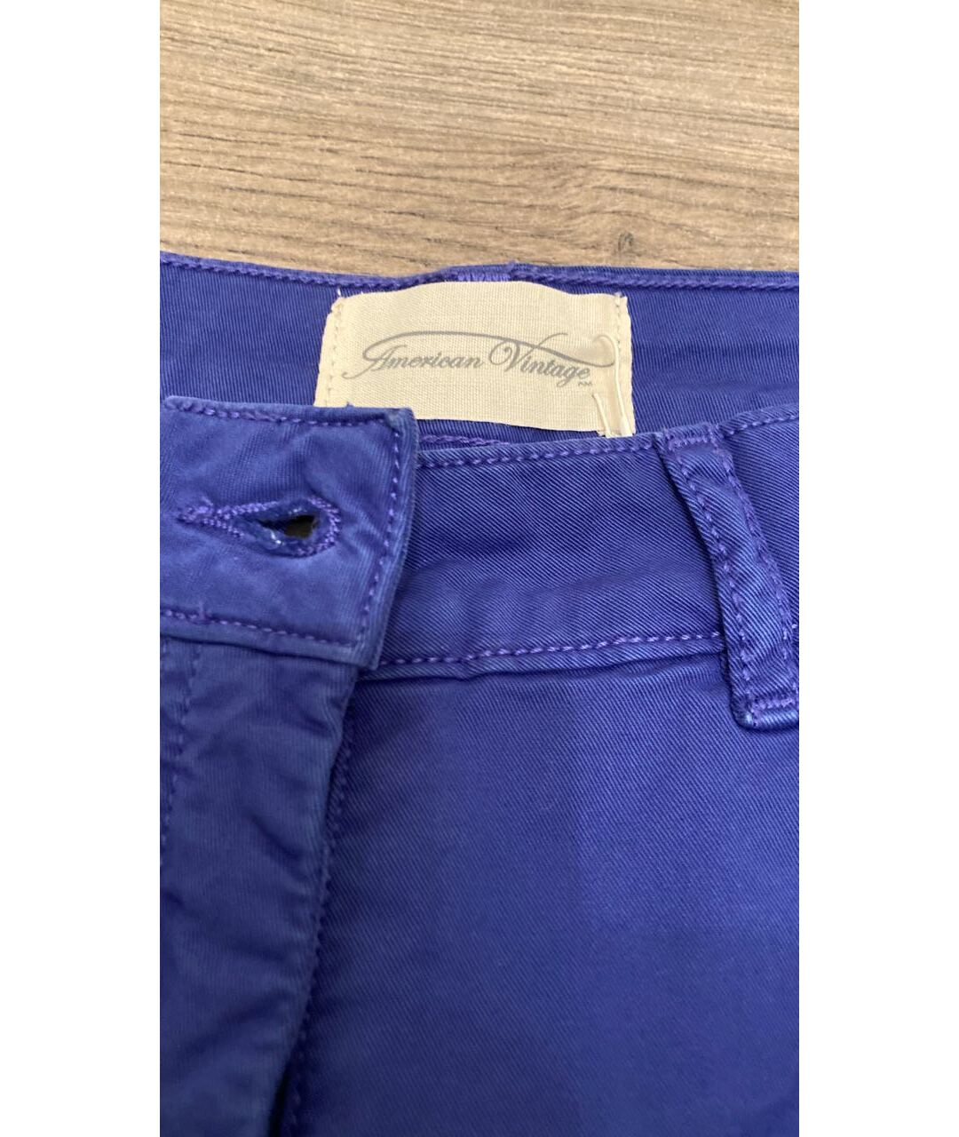 AMERICAN VINTAGE Синие хлопко-эластановые джинсы слим, фото 3