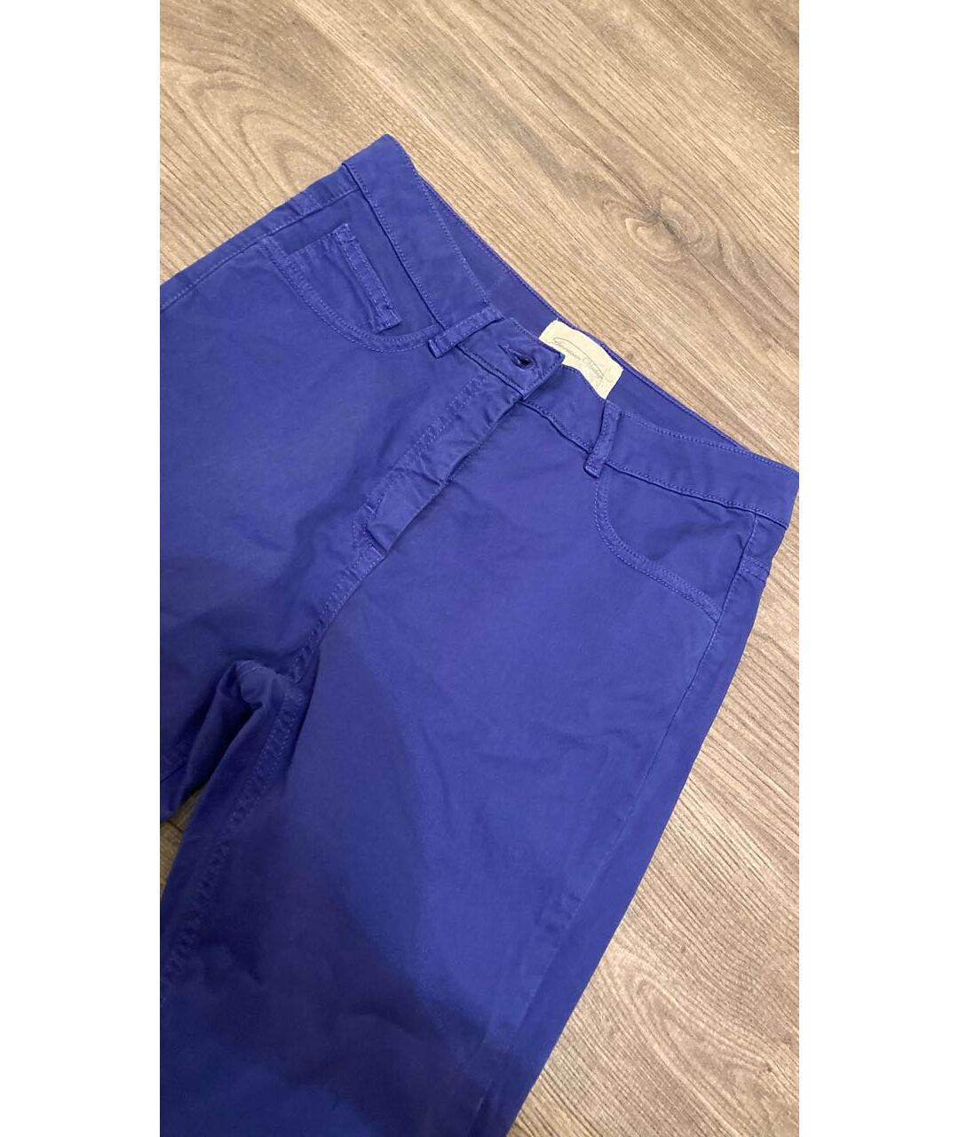 AMERICAN VINTAGE Синие хлопко-эластановые джинсы слим, фото 2