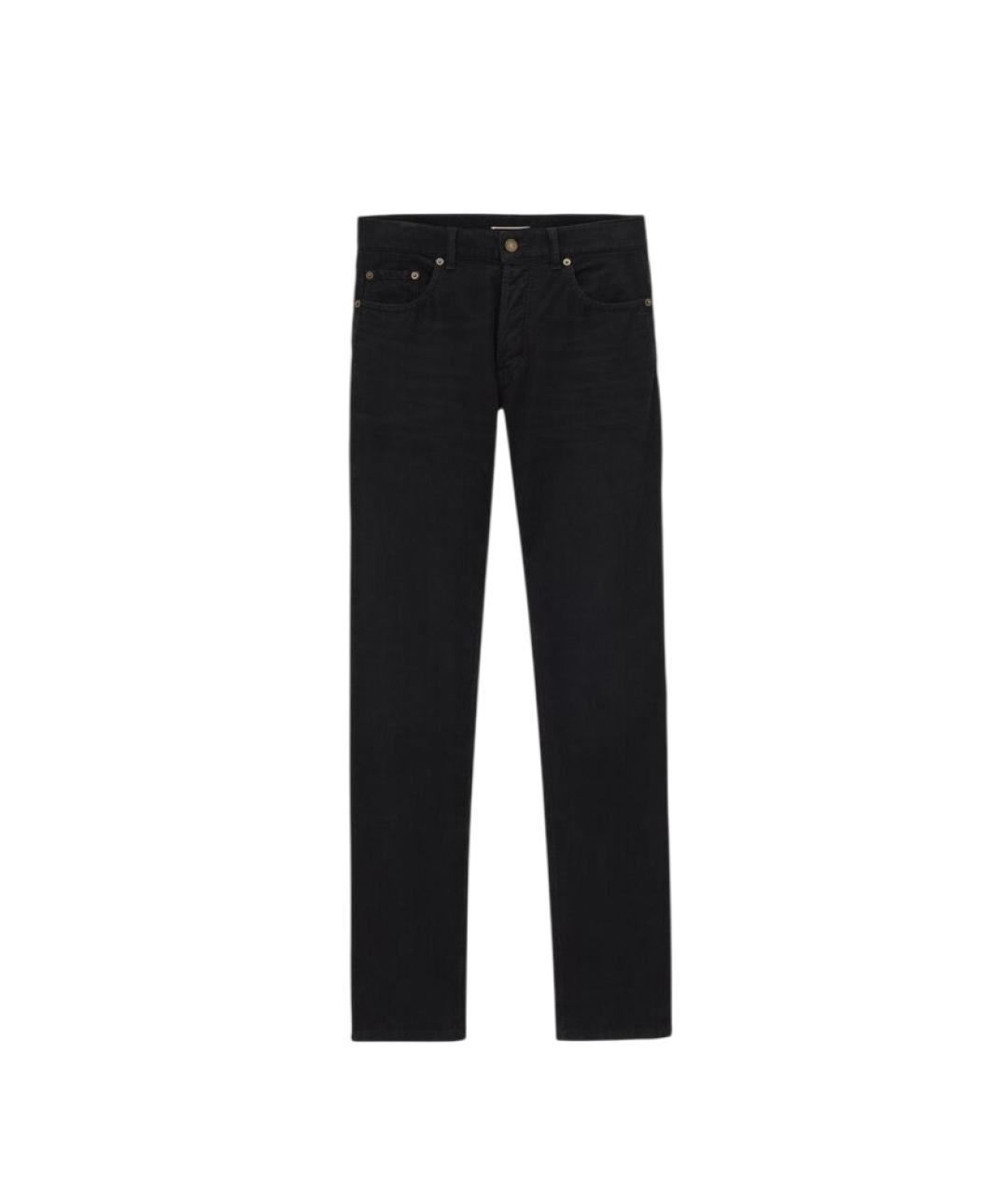 SAINT LAURENT Черные хлопковые прямые джинсы, фото 1