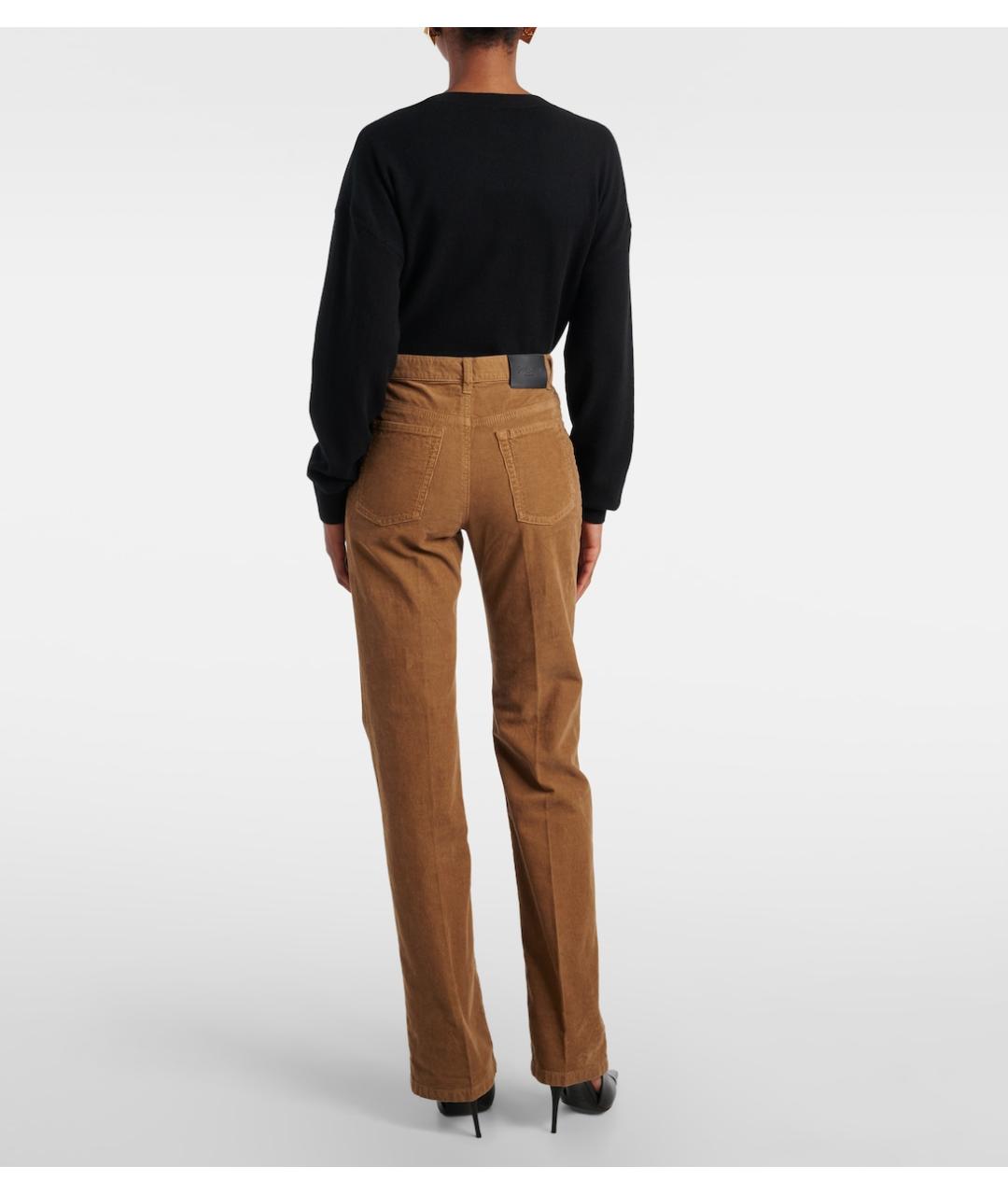 SAINT LAURENT Черные хлопковые прямые джинсы, фото 5