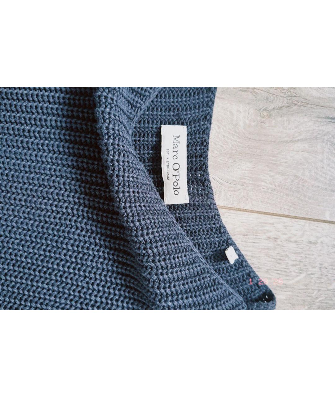'S MAX MARA Темно-синий хлопковый джемпер / свитер, фото 4