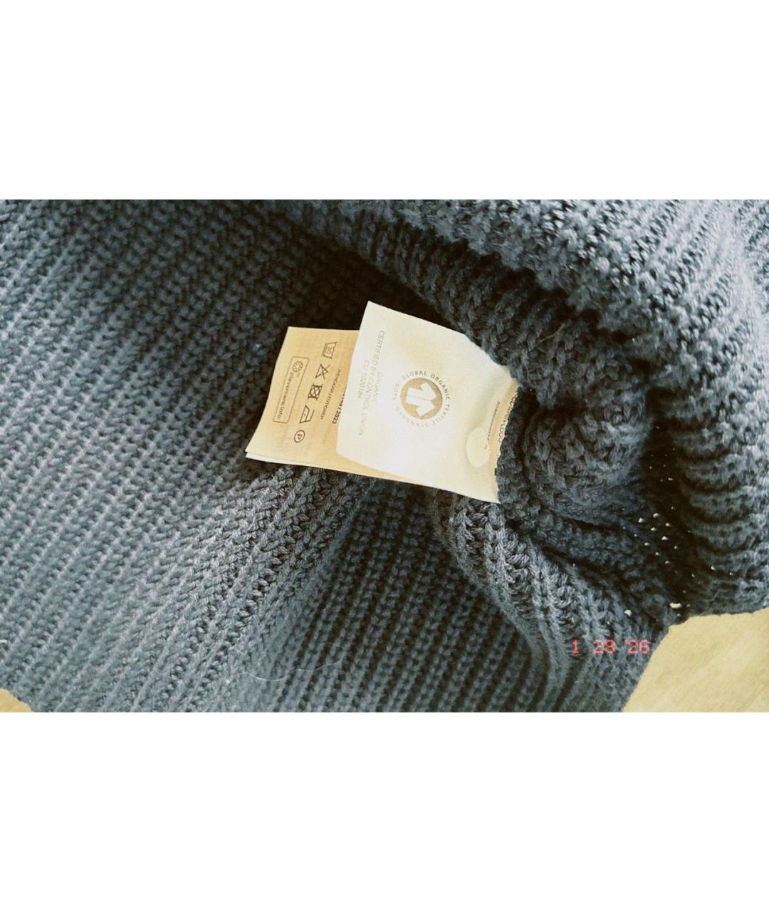 'S MAX MARA Темно-синий хлопковый джемпер / свитер, фото 3