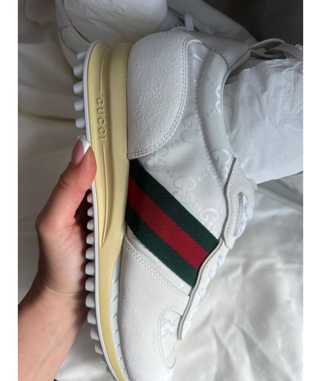 GUCCI Белые кроссовки, фото 3