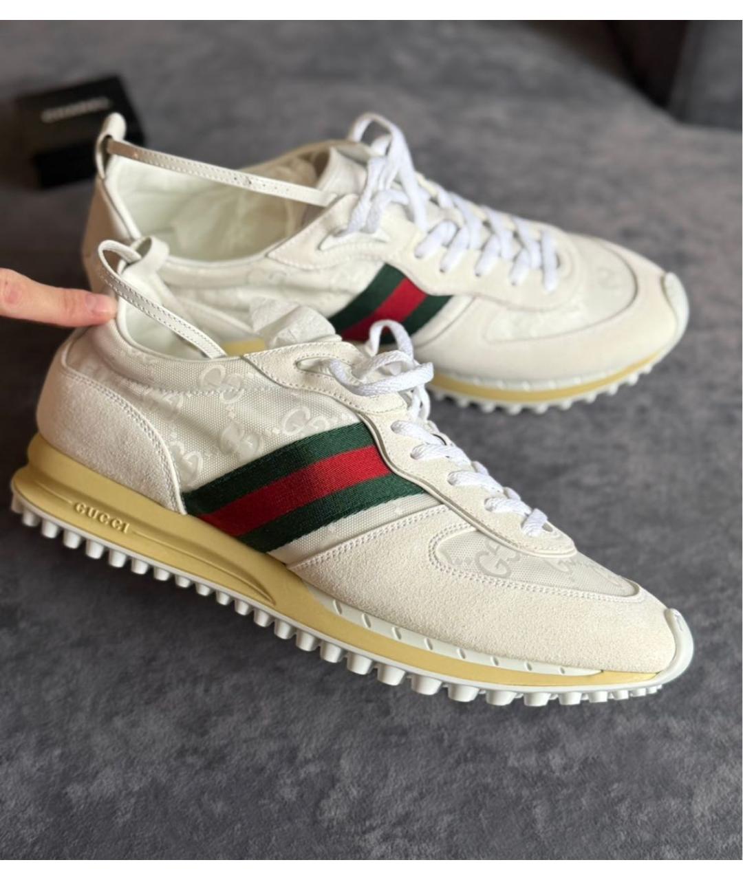 GUCCI Белые кроссовки, фото 9