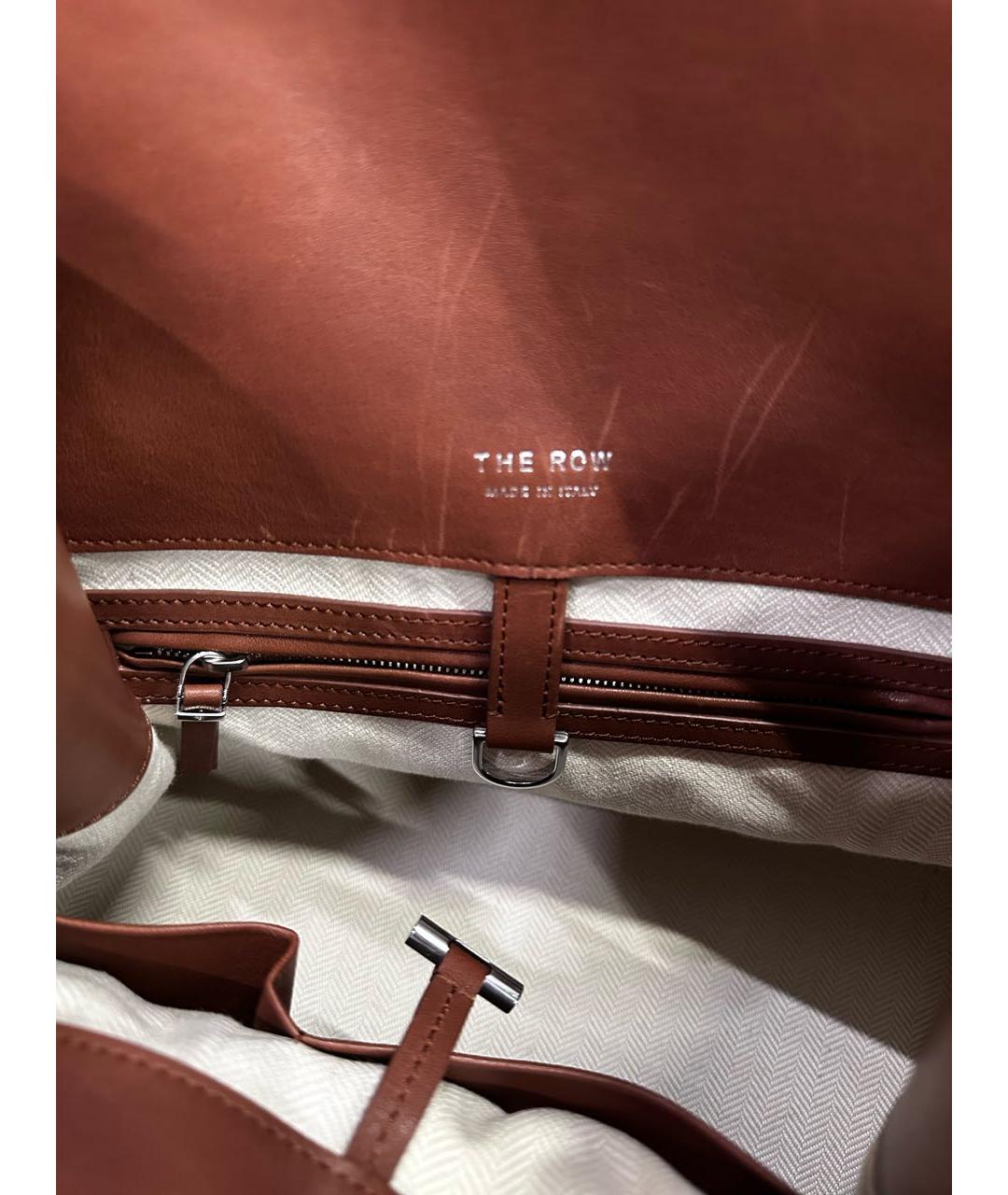 THE ROW Коричневая кожаная сумка тоут, фото 4