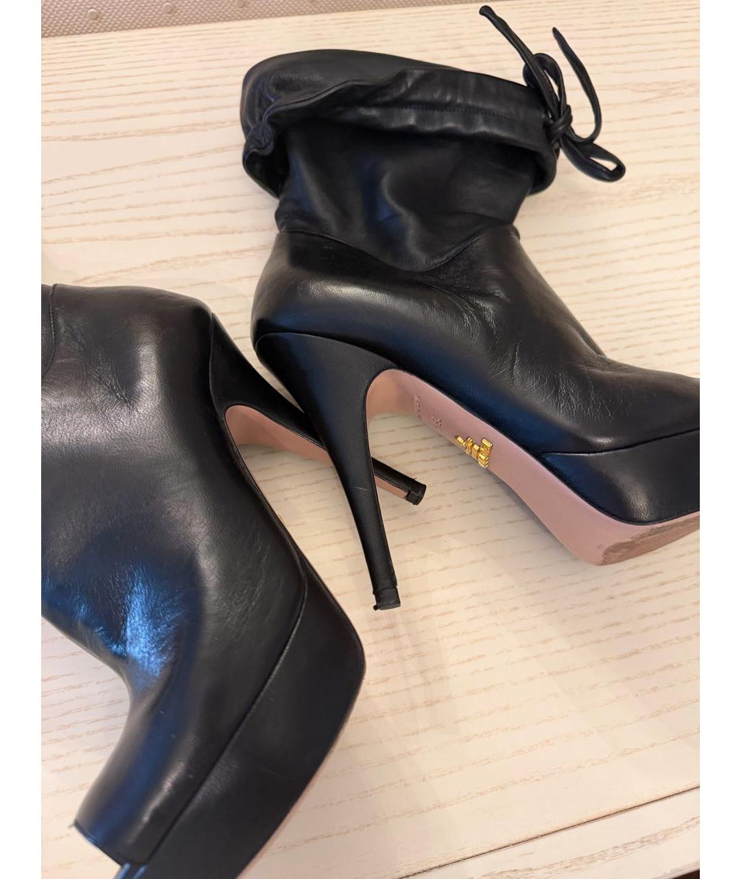 PRADA Черные ботильоны из лакированной кожи, фото 5