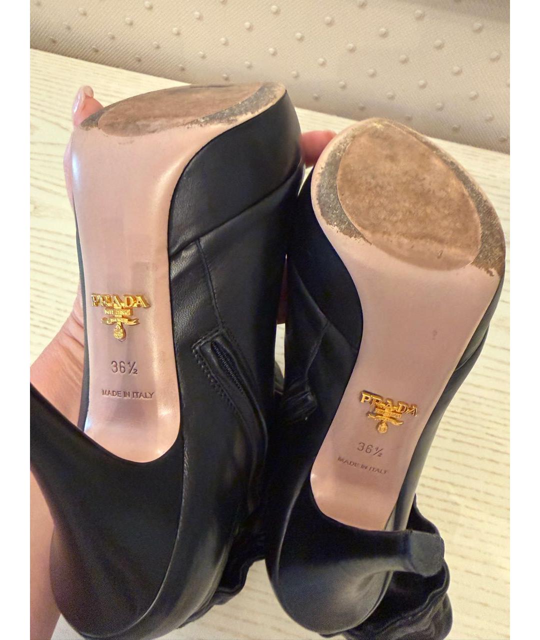 PRADA Черные ботильоны из лакированной кожи, фото 4